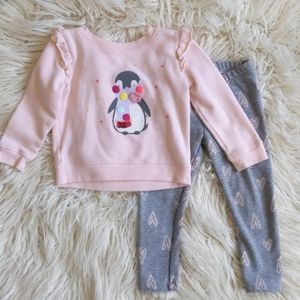 Toddler girls sweatshirt and sweatpants set